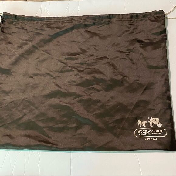 COACH Satin Brown Dust Bag Drawstring 15x19.5 - Picture 1 of 6